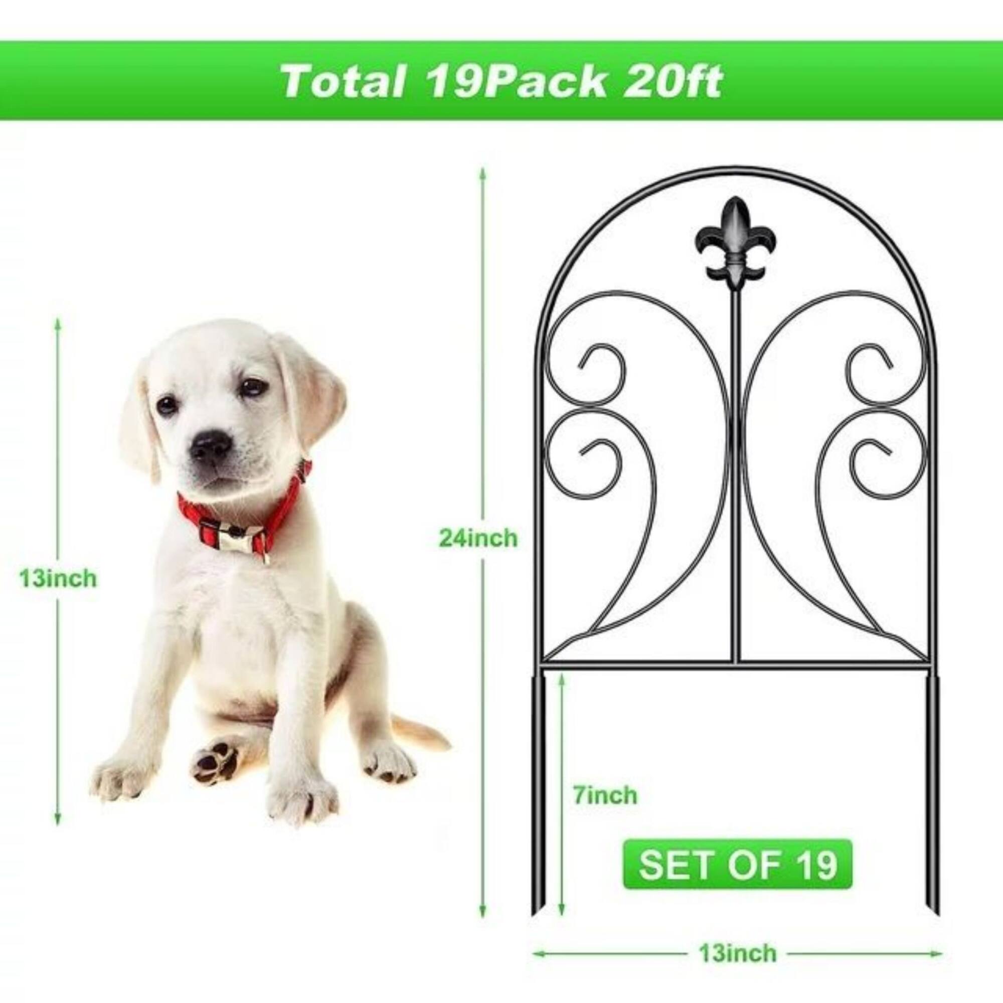 NEX 10ft. Black Decorative Butterfly Garden Fence